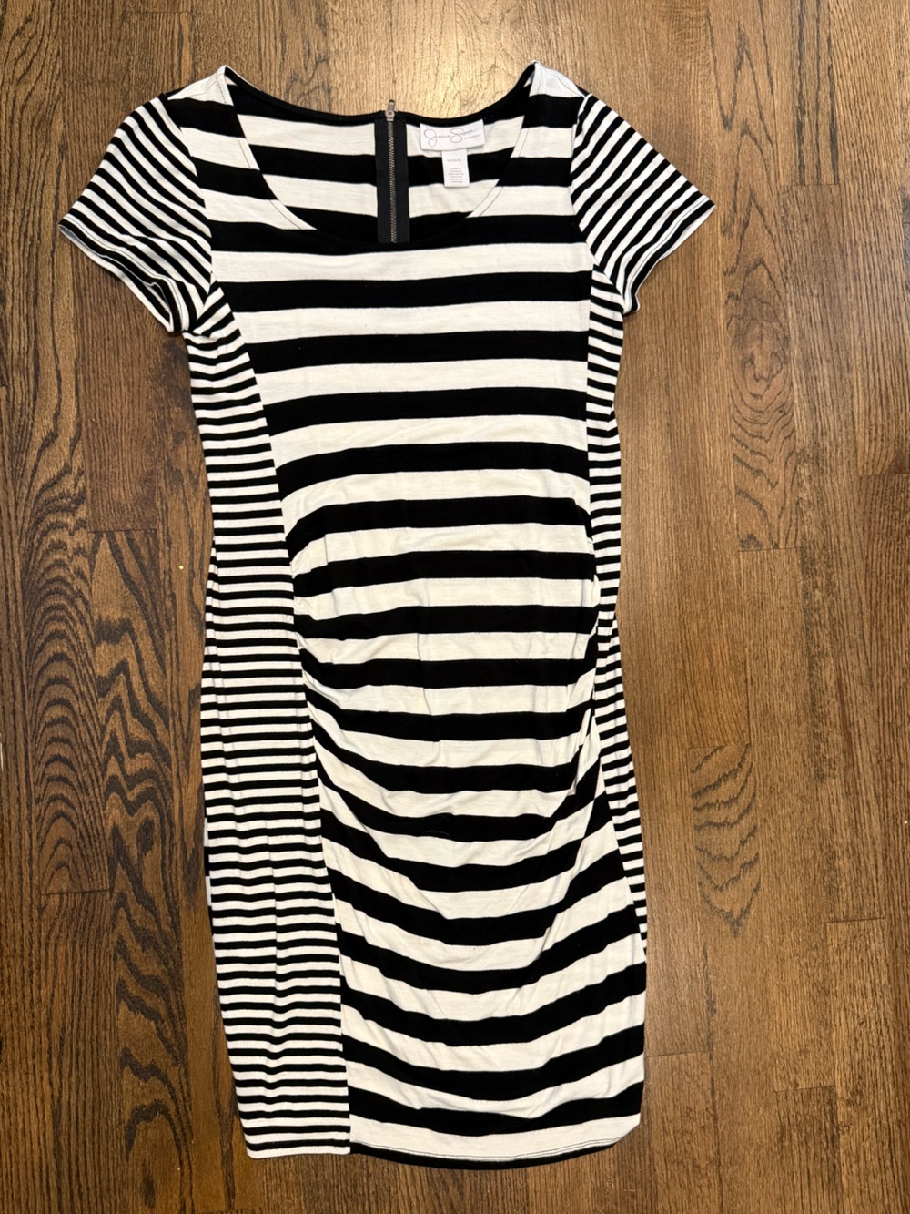 Jessica Simpson Maternity Black & White Striped Dress